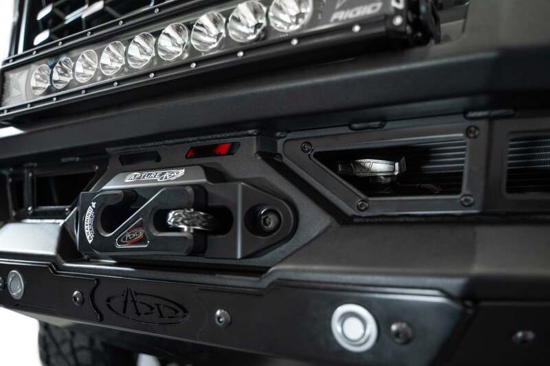 Ford F350 Super Duty Bumper - Front - Addictive Desert Designs - Phantom Winch Front Bumper - Hammer Black - `23-`27